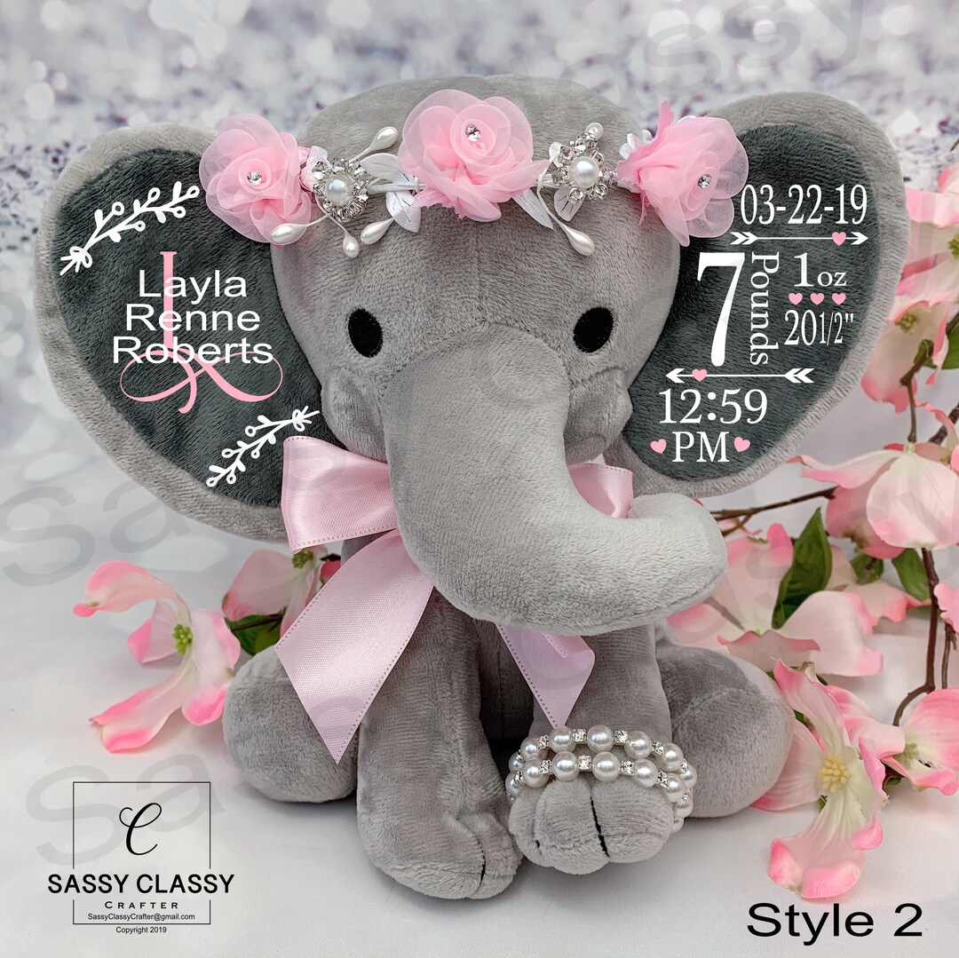 Baby Birth Stats Gift, Personalized Baby Gift, Baby Shower, Gift, Newborn Gift, Birthday, Baby Girl, Keepsake, Personalized Stuffed